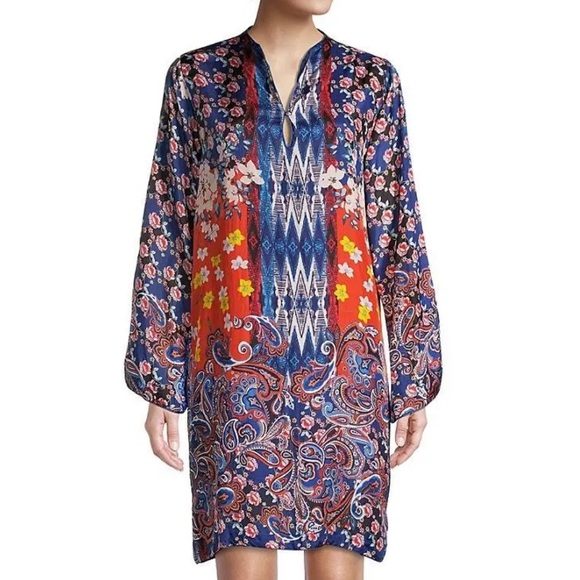 Johnny Was Lunamo Mandy  silk dress NWT RARE - Picture 12 of 14